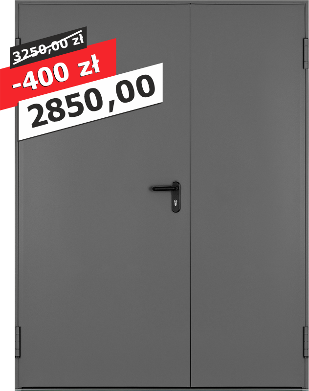 Drzwi stalowe Standard 140' - Antracyt