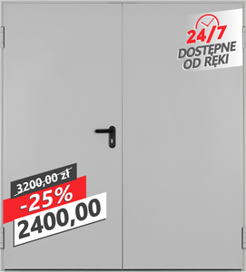 Drzwi stalowe Standard 190' - Popielaty