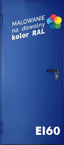 Drzwi przeciwpożarowe stalowe jednoskrzydłowe ei60